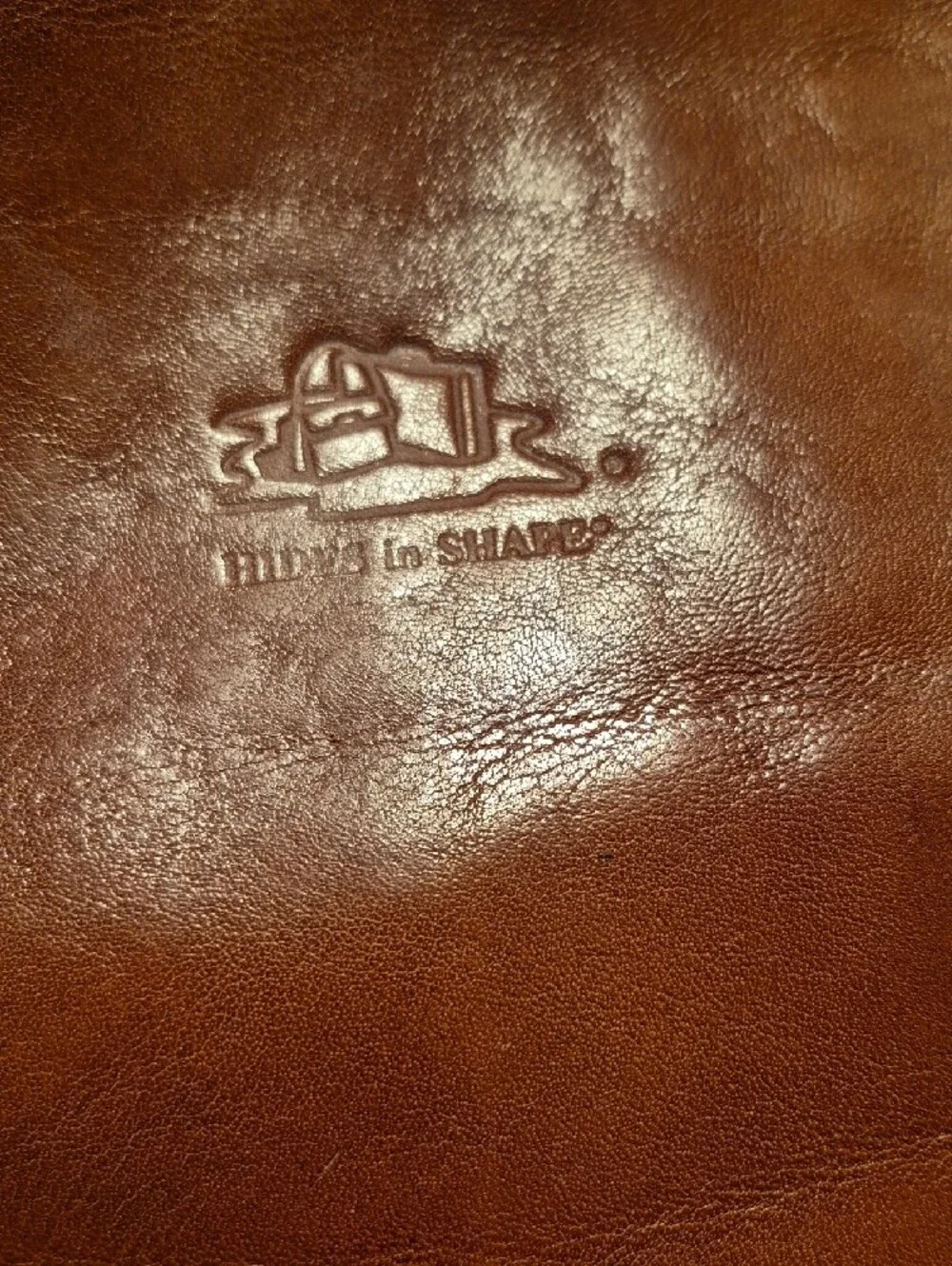 Men's Leather Briefcase Bag in Cognac Brown